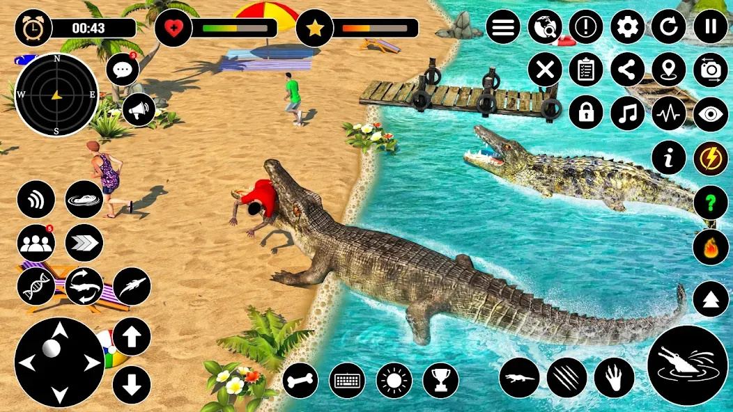 Animal Crocodile Attack Sim (Энимал Крокодайл Аттак Сим)  [МОД Бесконечные деньги] Screenshot 3