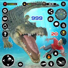 Взломанная Animal Crocodile Attack Sim (Энимал Крокодайл Аттак Сим)  [МОД Бесконечные деньги] - стабильная версия apk на Андроид