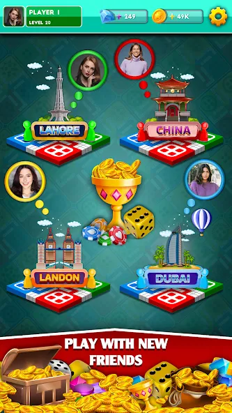 Multiplayer Dice Ludo Games (Мультиплеер Дайс Лудо Игры)  [МОД Много монет] Screenshot 4