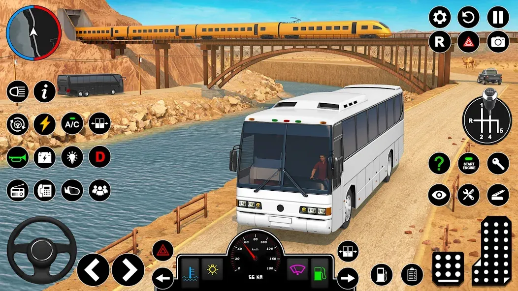 Offroad Bus Simulator Bus Game (Оффроуд Автобус Симулятор Игра)  [МОД Бесконечные монеты] Screenshot 1