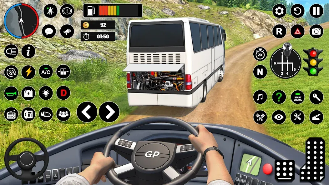 Offroad Bus Simulator Bus Game (Оффроуд Автобус Симулятор Игра)  [МОД Бесконечные монеты] Screenshot 3