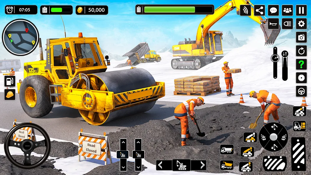 Snow Offroad Construction Game  [МОД Бесконечные монеты] Screenshot 4