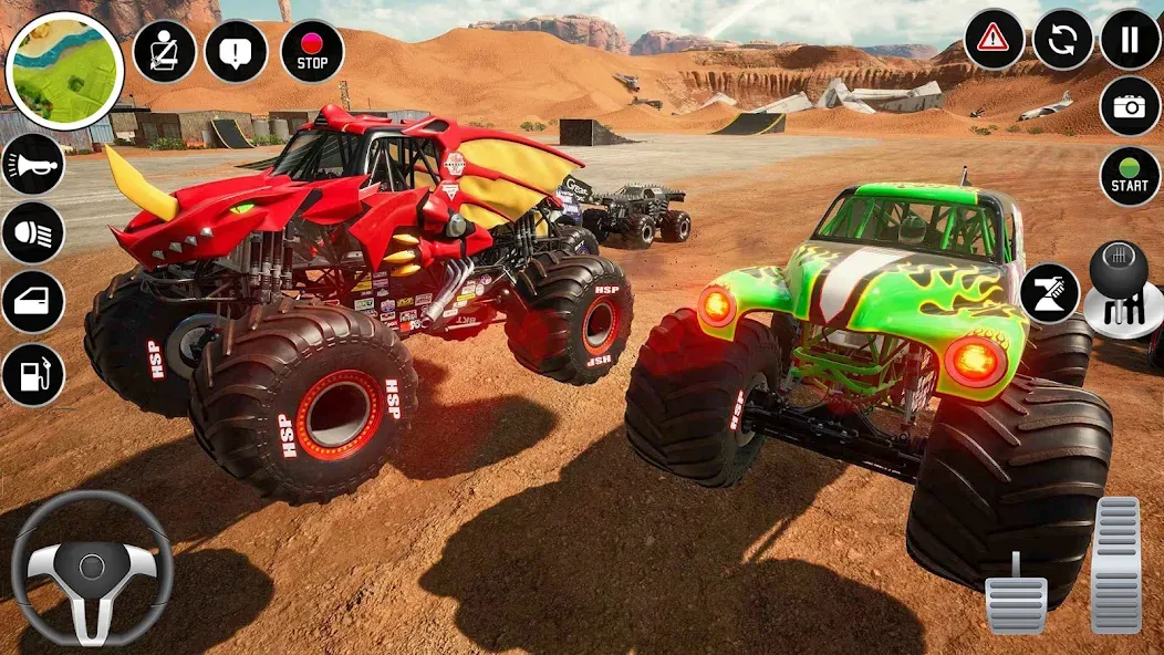 Extreme Monster Truck Game 3D (Монстр Трак Экстремальные Игры)  [МОД Unlocked] Screenshot 3