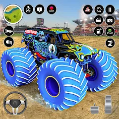 Взломанная Extreme Monster Truck Game 3D (Монстр Трак Экстремальные Игры)  [МОД Unlocked] - последняя версия apk на Андроид