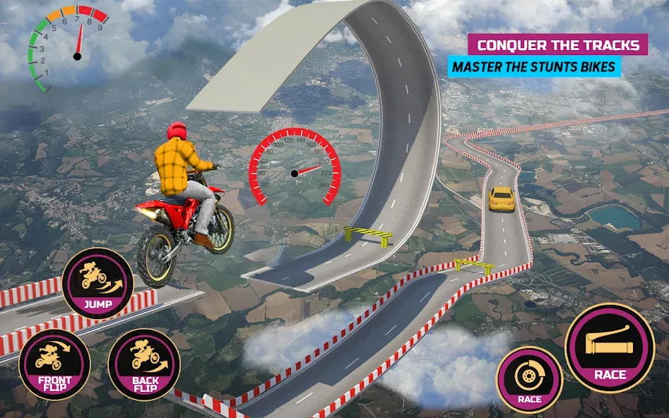 Racing Bike Stunt Games Master (Гонки на мотоциклах Мастер игр в трюки)  [МОД Много монет] Screenshot 4