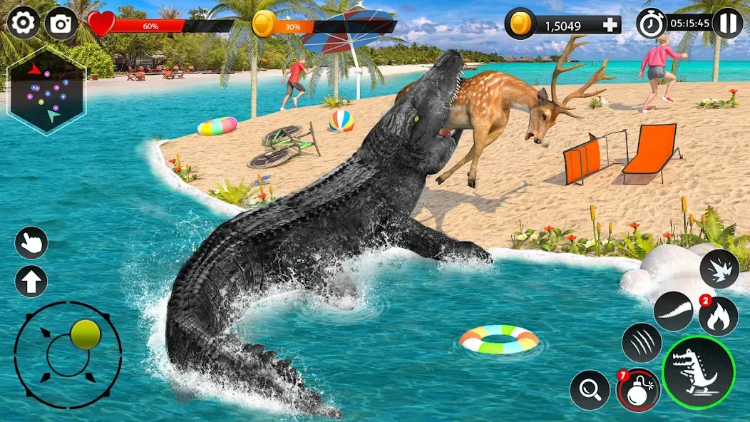 Hungry Animal Crocodile Games  [МОД Unlocked] Screenshot 2