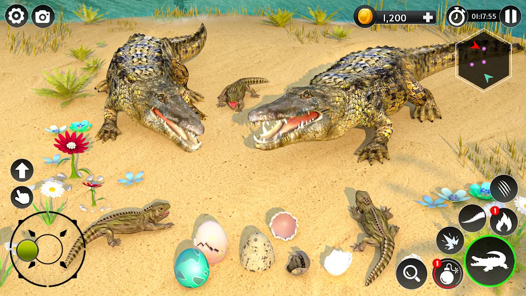 Hungry Animal Crocodile Games  [МОД Unlocked] Screenshot 3