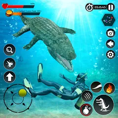 Взлом Hungry Animal Crocodile Games  [МОД Unlocked] - стабильная версия apk на Андроид