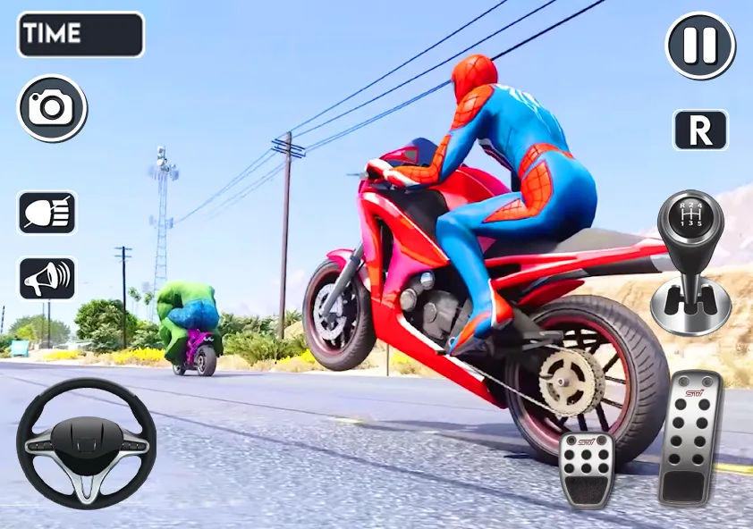 Spider Bike Stunt 3D Mega Ramp  [МОД Mega Pack] Screenshot 1