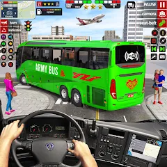 Взломанная US Military Coach Simulator 3D  [МОД Много денег] - полная версия apk на Андроид