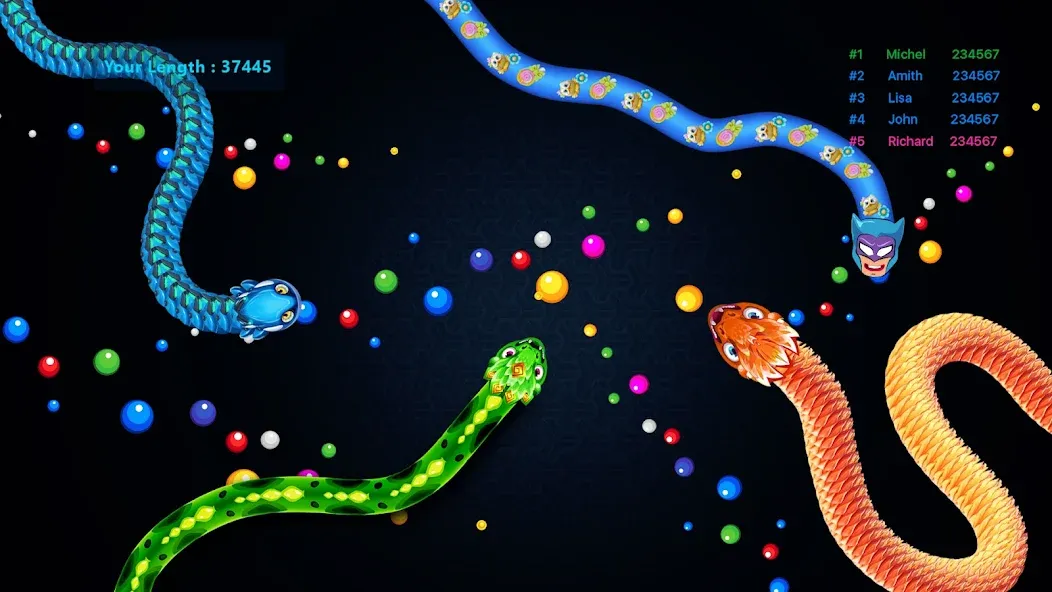 Sneak.io - Snake Game  [МОД Menu] Screenshot 4