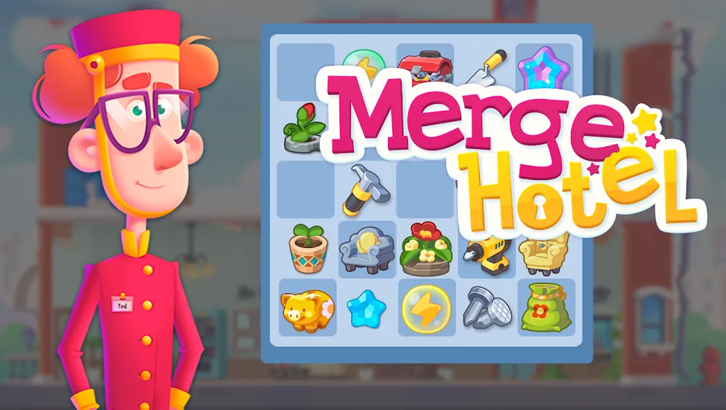 Merge Hotel: Family Story Game (Мердж Отель)  [МОД Много монет] Screenshot 1