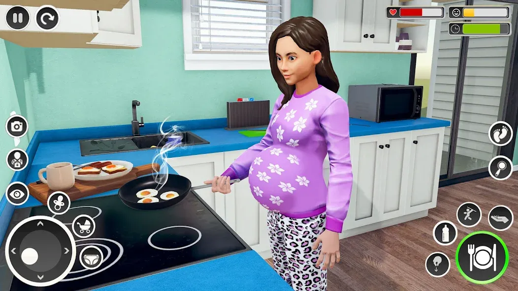 Pregnant Mom Simulator Games  [МОД Много монет] Screenshot 1