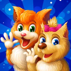 Скачать взломанную Cat & Dog Story Adventure Game  [МОД Все открыто] - последняя версия apk на Андроид