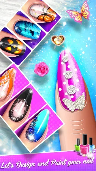 Nail Salon Fashion Makeup Game  [МОД Unlimited Money] Screenshot 5