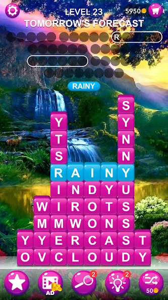 Word Tiles :Hidden Word Search  [МОД Много монет] Screenshot 3