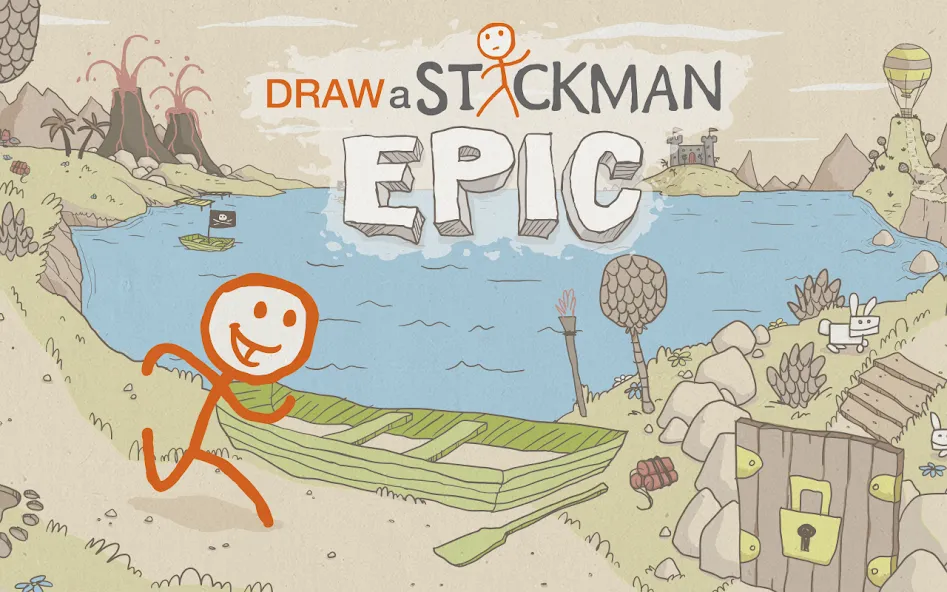 Draw a Stickman: EPIC Free (Нарисуй палочного человечка)  [МОД Бесконечные монеты] Screenshot 1