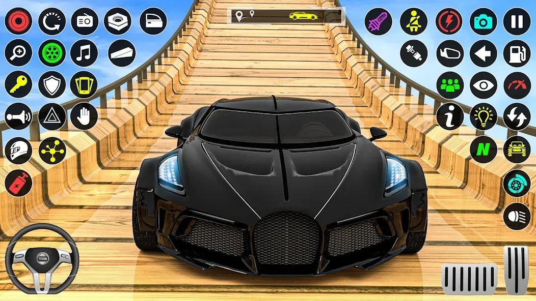 GT Car Stunt Race: Mega Ramps (Джи Ти Кар Стант Рейс)  [МОД Много денег] Screenshot 3