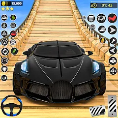 Взлом GT Car Stunt Race: Mega Ramps (Джи Ти Кар Стант Рейс)  [МОД Много денег] - полная версия apk на Андроид