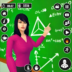 Скачать взлом High School Teacher Life Game  [МОД Все открыто] - стабильная версия apk на Андроид