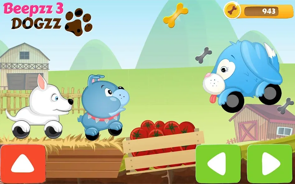 Racing games for kids - Dogs  [МОД Меню] Screenshot 2