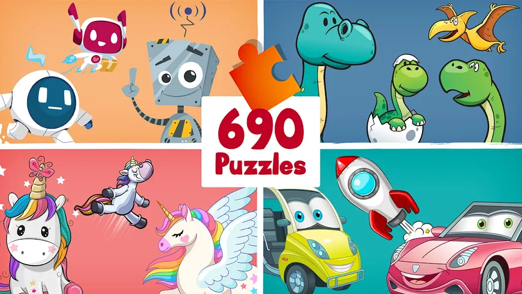 690 Puzzles for preschool kids  [МОД Menu] Screenshot 1