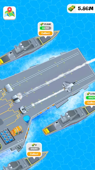 Idle Aircraft Carrier (Айдл Эйркрафт Кэрриер)  [МОД Menu] Screenshot 3