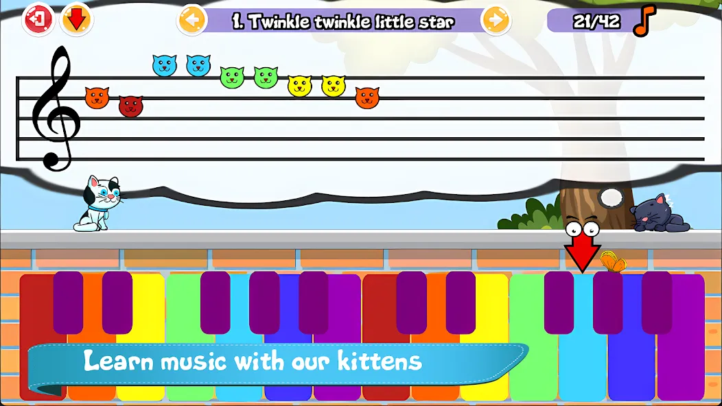 Cat Piano Meow - Sounds & Game  [МОД Unlimited Money] Screenshot 1