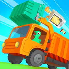 Скачать взломанную Dinosaur GarbageTruck:for kids  [МОД Все открыто] - полная версия apk на Андроид