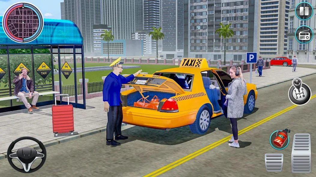 City Taxi Driving: Taxi Games  [МОД Много денег] Screenshot 3