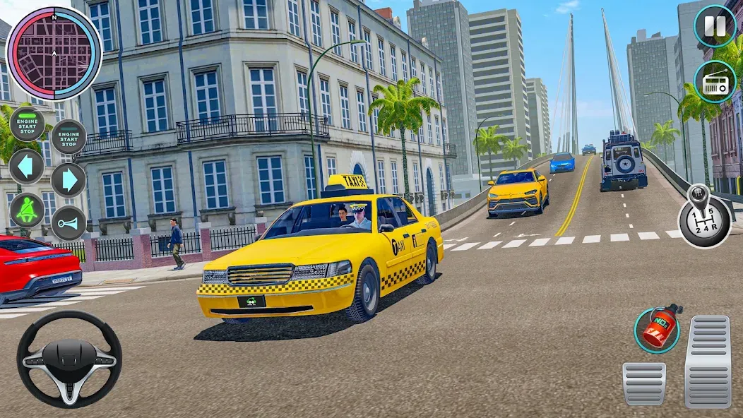 City Taxi Driving: Taxi Games  [МОД Много денег] Screenshot 4