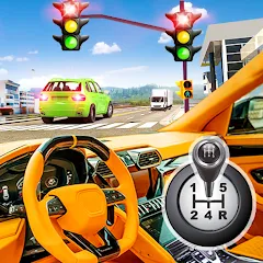 Взлом Modern Car Driving School Game  [МОД Unlocked] - последняя версия apk на Андроид