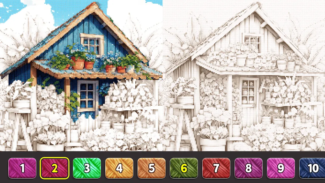 Cross Stitch: Color by Number  [МОД Много монет] Screenshot 3