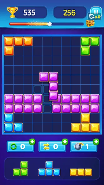 Block Puzzle - Gem Block (Блокпазл блокголоволомка)  [МОД Бесконечные деньги] Screenshot 3