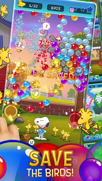 Bubble Shooter - Snoopy POP! (Бабл шутер)  [МОД Все открыто] Screenshot 2