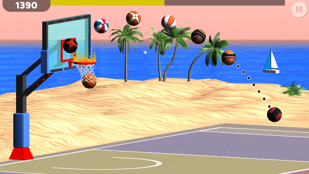 Basketball: Shooting Hoops  [МОД Много монет] Screenshot 2