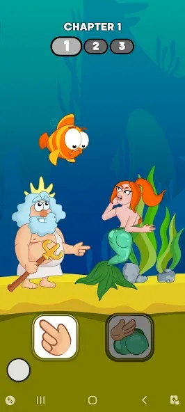 Neptune vs Mermaid: Fish Prank (Нептун против Русалки)  [МОД Меню] Screenshot 1