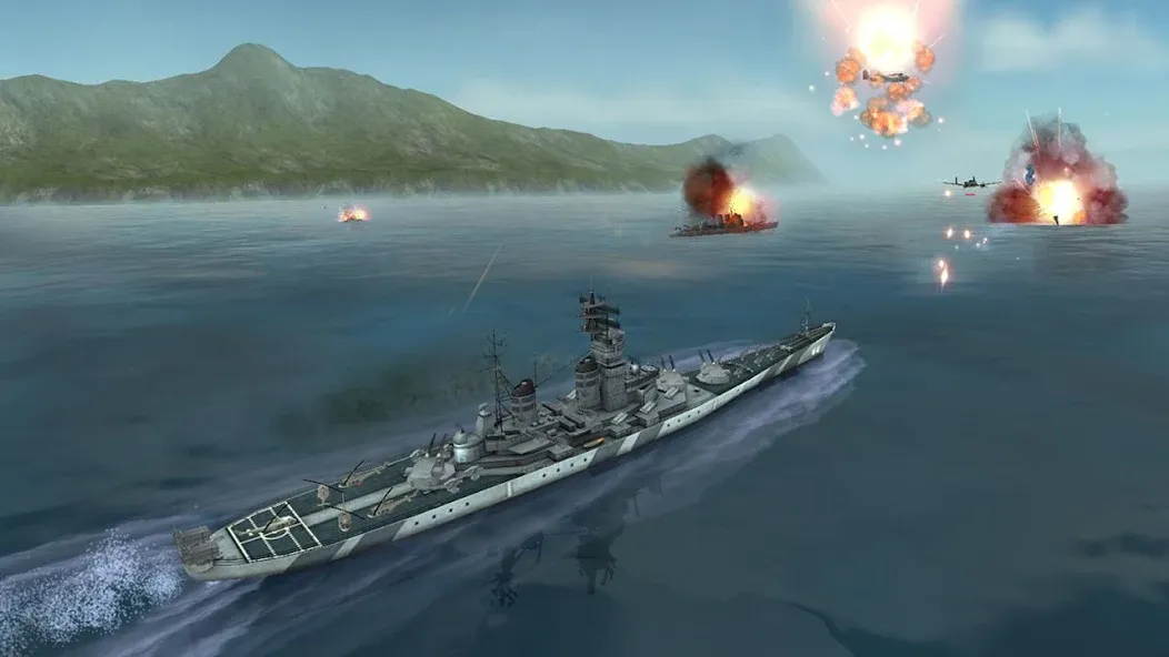 WARSHIP BATTLE:3D World War II  [МОД Unlocked] Screenshot 2