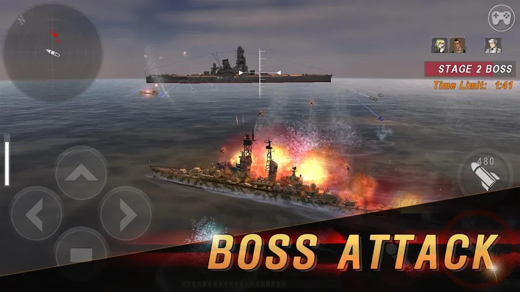 WARSHIP BATTLE:3D World War II  [МОД Unlocked] Screenshot 5