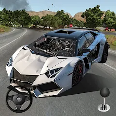 Взломанная Mega Car Crash Simulator (Мега Кар Краш Симулятор)  [МОД Меню] - полная версия apk на Андроид