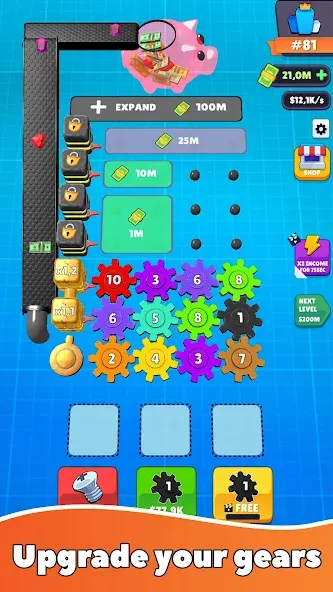 Gear Clicker (Гир Кликер)  [МОД Бесконечные деньги] Screenshot 1