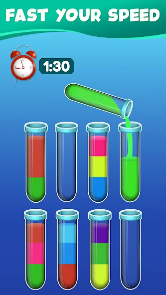 Water Sort Color Sorting games (Вотер Сорт Колор Сортинг гейм)  [МОД Много монет] Screenshot 4