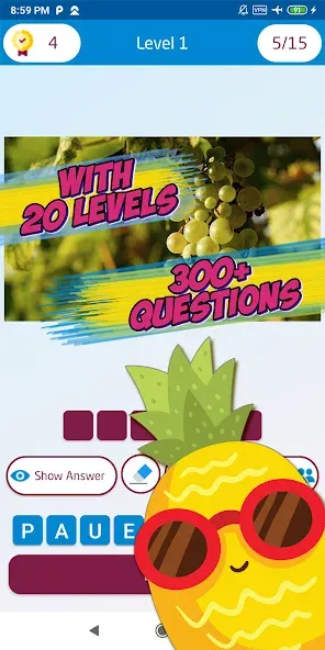 Guess the fruit name game  [МОД Много монет] Screenshot 3