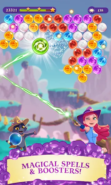 Bubble Witch 3 Saga (Бабл Витч 3 Сага)  [МОД Menu] Screenshot 2