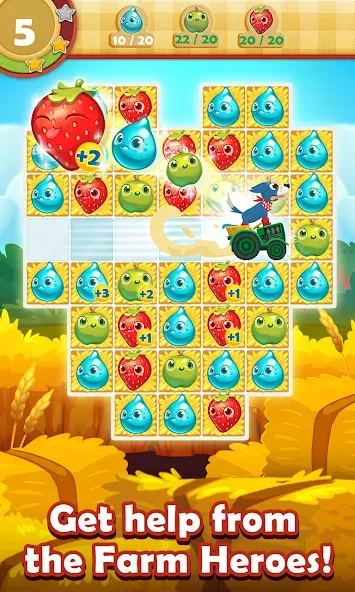 Farm Heroes Saga (Фарм Хероус Сага)  [МОД Menu] Screenshot 3