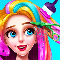 Взломанная Girls Hair Salon  [МОД Menu] - стабильная версия apk на Андроид