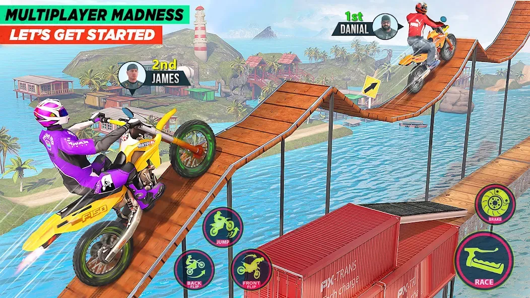 Bike Stunt Game: Tricks Master  [МОД Все открыто] Screenshot 1