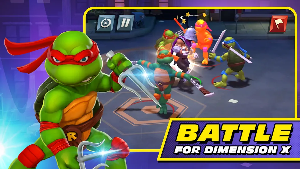 TMNT: Mutant Madness (ТМНТ)  [МОД Бесконечные монеты] Screenshot 1