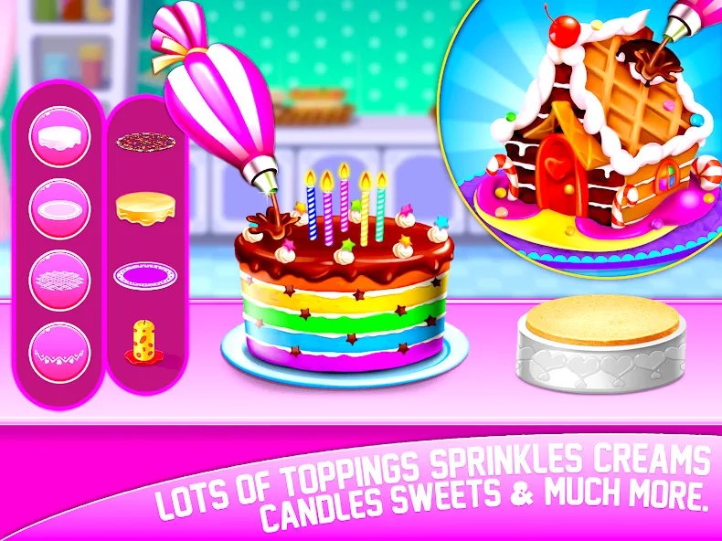 Cake Maker Sweet Bakery Games  [МОД Unlimited Money] Screenshot 1