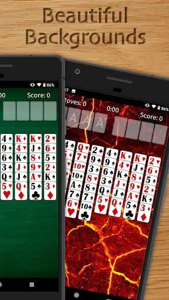 FreeCell Solitaire Classic (Фрисел Солитер Классик)  [МОД Menu] Screenshot 2